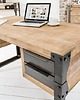 stoły Biurko Factory drewno akacjowe antracyt 135cm 1