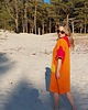 sukienki midi damskie Ponczo kąpielowe z bawełnianej frotte  CANDY GIRL 8