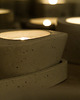 świeczniki i świece Świecznik wraz z podstawką z betonu- Komplet 1