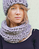 szale damskie Zestaw komin i beanie organiczna merino 2