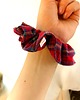 gumki do włosów Pela' SCRUNCHIE Cozy czerwona w kratkę 7