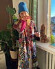 kurtki damskie Zjawiskowe ocieplane kimono patchwork 1