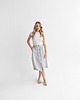 spódnice midi Lniana Spódnica LILY LIGHT GRAY 3
