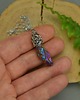 wisiory Wisiorek talizman surowy kwarc tytanowy kolorowy wire wrapping 5