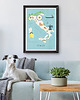 plakaty Plakat Italia / Włochy - mapa graficzna 1