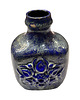 wazony Kobaltowy, duży, ceramiczny wazon Strehla Keramik, Niemcy lata 60. 4
