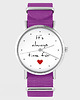 zegarki damskie Zegarek - Time for love - amarant, nylonowy 1