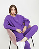 bluza bez kaptura damska Bluza z haftem - fioletowa 2
