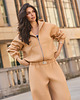 bluza z kapturem damska Bluza z kapturem PUFFA ZIP Honey damska 7