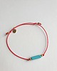 bransoletki na sznurku Bransoletka BOHO sznurkowa czerwona, magnezyt turkusowy, hematyt 1