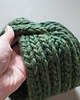 czapki damskie Gruba opaska na głowę z twistem 100% wełna highland 2