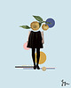grafiki i ilustracje The girl 40x50 - kolaż, plakat 2