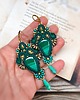 kolczyki soutache Emerald Symphony kolczyki sutasz wieczorowe z malachitem i chryzoprazem 1