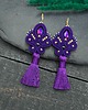 kolczyki soutache Kolczyki sutasz z chwostami fioletowe długie eleganckie wieczorowe Cosima 2
