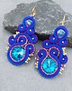 kolczyki soutache Nina eleganckie fioletowo chabrowe kolczyki sutasz z kryształkami 1