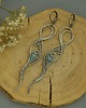 kolczyki wire wrapping Kolczyki niebieskie topaz i apatyt wire wrapping 2