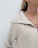 komplety damskie Anisa minimalistyczny lekko dopasowany komplet spodnie i bluza - Clud 3
