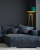 lampy podłogowe Drewniana lampa stojąca do salonu w stylu skandynawskim BALI GOLD 1