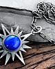 wisiory Duży, srebrny wisior Gwiazda Wenus z lapisem lazuli 12 mm 3