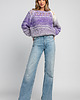 swetry damskie  Sweter ażurowy o grubszym splocie chunky knit F1976 fiolet 2