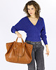 torby na ramię Duża torba shopper skórzana podwójne rączki - brąz camel 2
