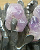 bransoletki wire wrapping surowe ametysty  - BRANSOLETA MANKIET - CUFF 3
