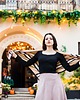 apaszki Vintage złocista apaszka w geometryczne wzory 1