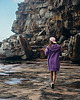 bluza z kapturem damska Bluza rozpinana Luzak Liliowy 7