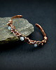 bransoletki wire wrapping Miedziana bransoleta z topazem i agatem 6