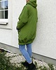 kurtki damskie Ciepła lekka kurtka zielona  z kapturem na suwak 3