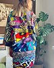 kurtki damskie Zjawiskowe ocieplane kimono patchwork 2