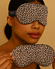 opaski na oczy LE SILQUE Opaska na oczy z jedwabiu - leopard 1