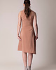 sukienki midi damskie Cinnamon  dress - lekka asymetryczna sukienka ciepły brązowy 2