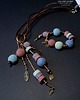 bransoletki z kamieni naturalnych Boho chic. Bransoleta niezwykła z kolorowej lawy 9