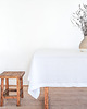 obrusy i serwetki Lniany obrus z listwą PURE WHITE 2