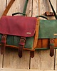 torby na ramię Teczka skórzana Crazy Horse unisex laptop A4 zieleń brąz 3