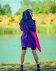 bluza z kapturem damska Długa bawełniana bluza , krój asymetryczny 5