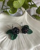 kolczyki z masy plastycznej Kolczyki z jagodami jeżyna. Handmade Polska. Polimerowa glina 3