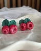 kolczyki z masy plastycznej Kolczyki z maliną. Polimerowa glina. Handmade Polska 6