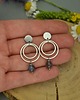 kolczyki wire wrapping Kolczyki koła labradoryt  kółka stal chirurgiczna 3