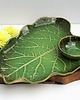 patery i talerze Duża Patera dekoracyjna talerz  ceramiczny LIŚĆ 1