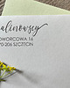 stemple Personalizowany drewniany stempel z adresem - kaligraficzny 2