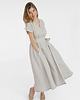 sukienki midi damskie Lniana Sukienka JASMINE ALMOND MILK 4