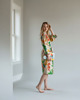 szlafroki damskie Szlafrok narzutka kimono w tropikalny wzór 1