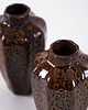 wazony Zestaw brązowych wazonów ceramicznych, duński design, lata 60, Dania 6