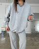 bluza bez kaptura damska Bawełniana bluza Flow light grey 3