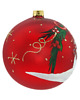 bombki Bombka okrągła czerwona: Bałwanki przy choince 1
