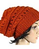 czapki damskie Czapka ruda luźna długa hipster beanie 1