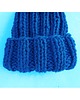 czapki damskie Niebieska czapka  beanie  z wełną 1