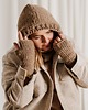 czapki damskie Wełniany kaptur PERUVIAN WOOLY balaclava toffi 1